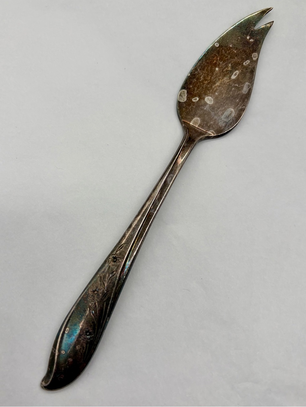 Vtg 1847 Rogers Bros Silverplate Cheese Server Knife Springtime Pattern Flatware